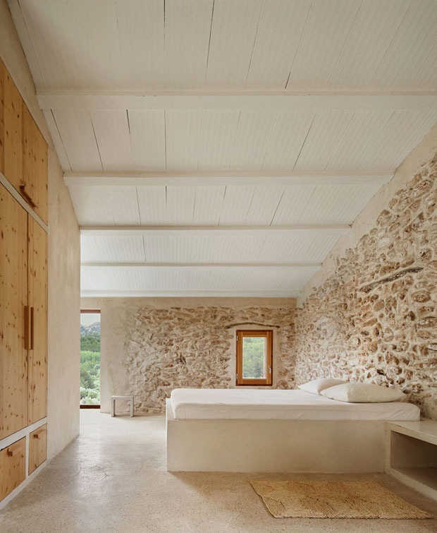 chambre pierres apparentes