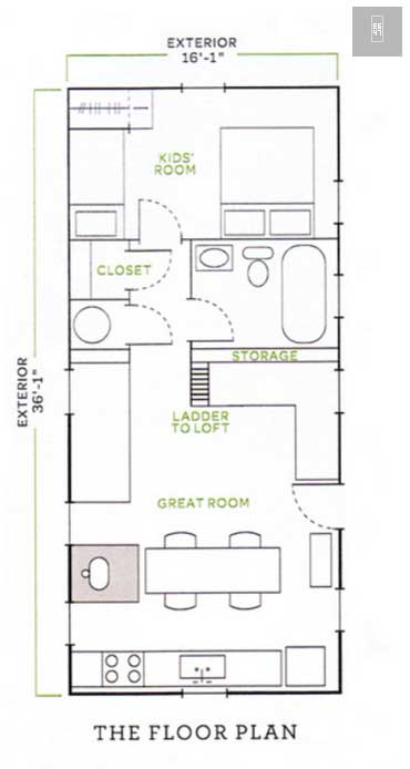 plan maison 50 m2