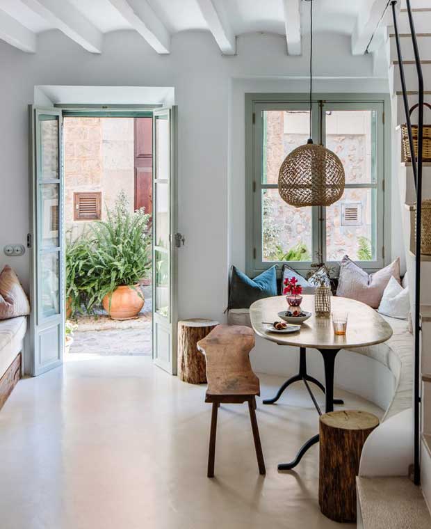 salon sol béton ciré