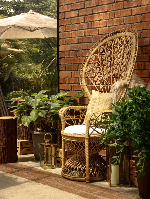 fauteuil rotin bohème