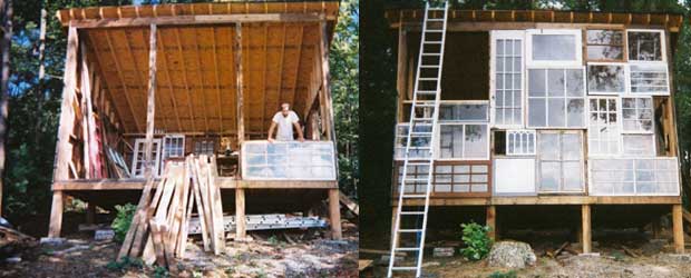 construction cabane fenetre