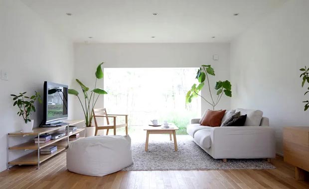 Maison fenêtre Muji salon
