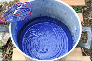 peinture suédoise pigment bleu