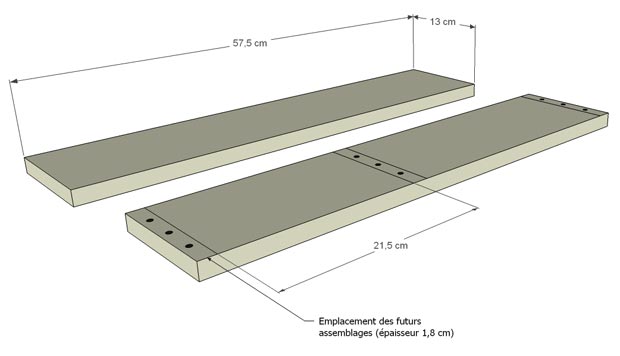 étagère étape 1