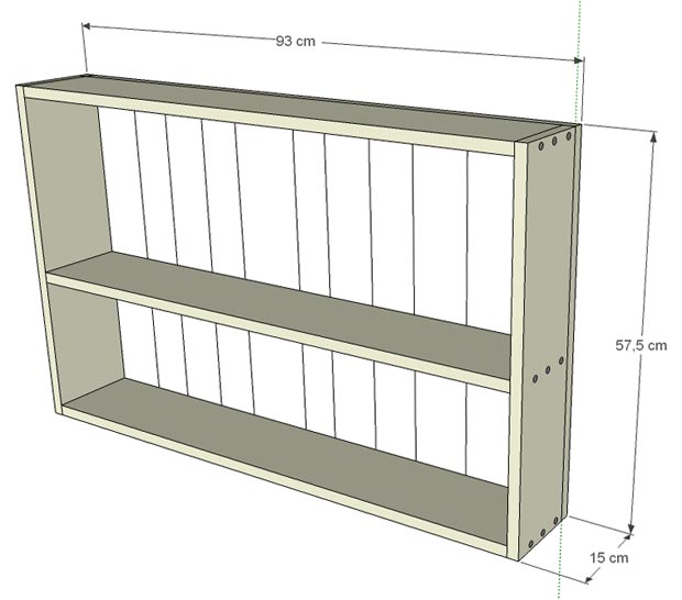 plan étagère bois