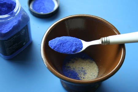 pigments bleu