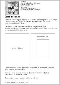 tuto cadre carton déco