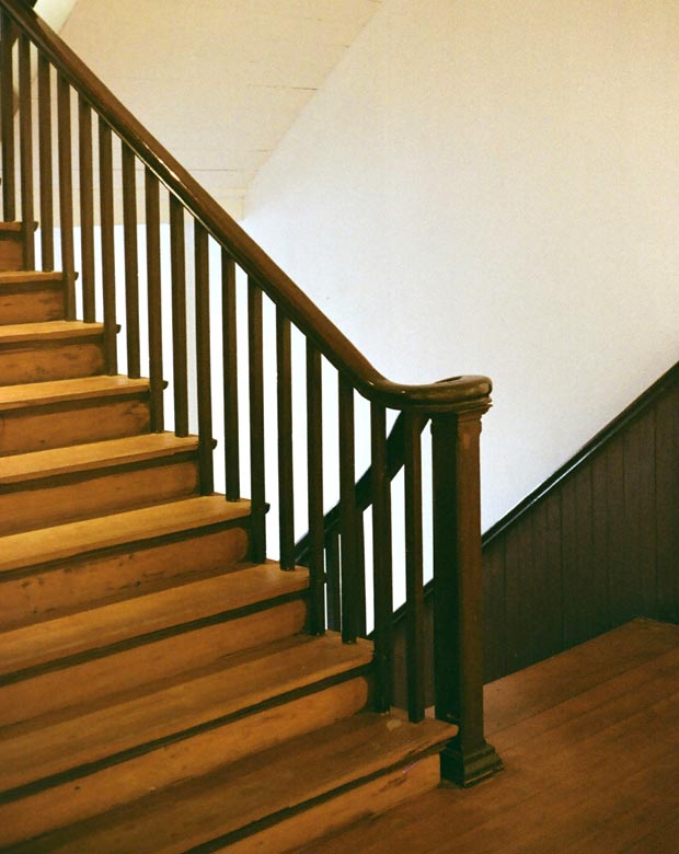 escalier rampe bois